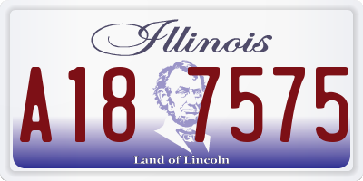 IL license plate A187575