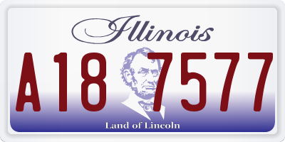 IL license plate A187577