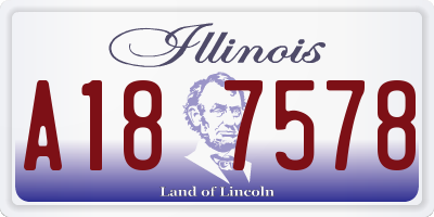 IL license plate A187578