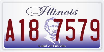 IL license plate A187579