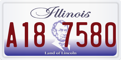 IL license plate A187580