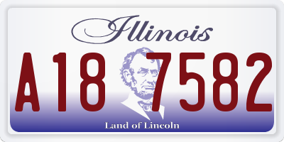 IL license plate A187582