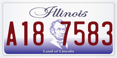 IL license plate A187583