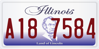 IL license plate A187584