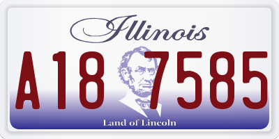 IL license plate A187585