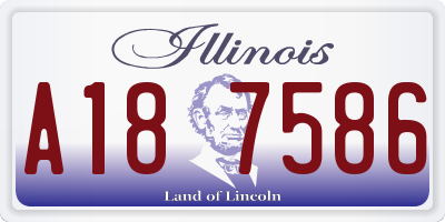 IL license plate A187586