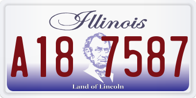 IL license plate A187587
