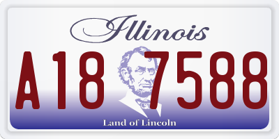 IL license plate A187588