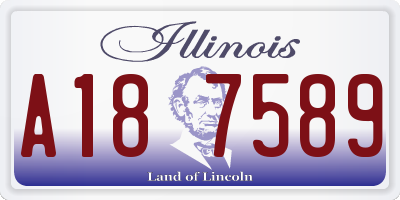 IL license plate A187589