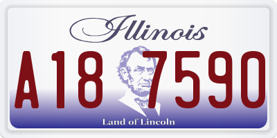 IL license plate A187590