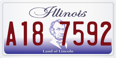 IL license plate A187592
