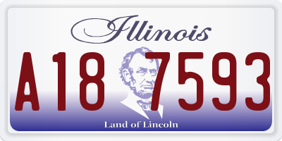 IL license plate A187593