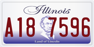 IL license plate A187596