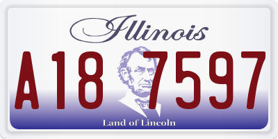 IL license plate A187597