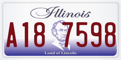IL license plate A187598