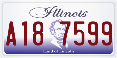 IL license plate A187599