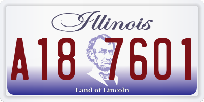 IL license plate A187601