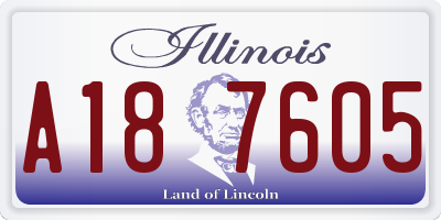 IL license plate A187605