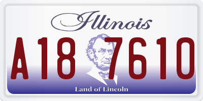 IL license plate A187610