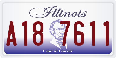 IL license plate A187611