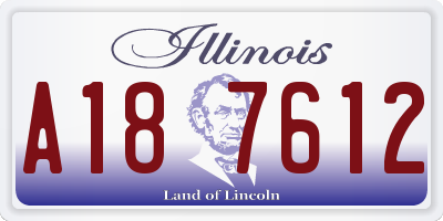 IL license plate A187612
