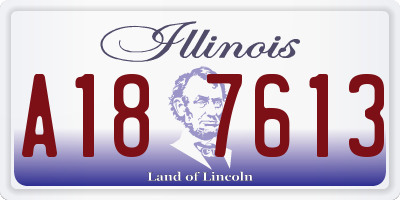 IL license plate A187613