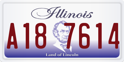 IL license plate A187614