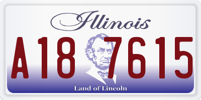 IL license plate A187615