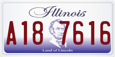 IL license plate A187616