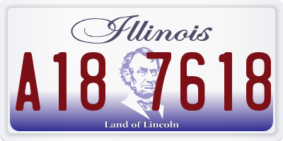 IL license plate A187618