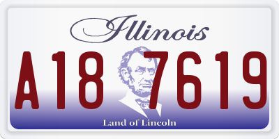IL license plate A187619