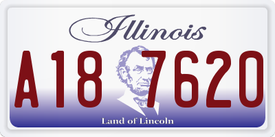 IL license plate A187620