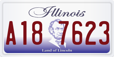 IL license plate A187623