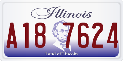 IL license plate A187624