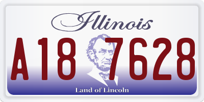 IL license plate A187628