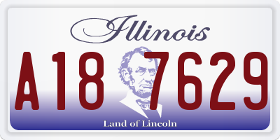 IL license plate A187629