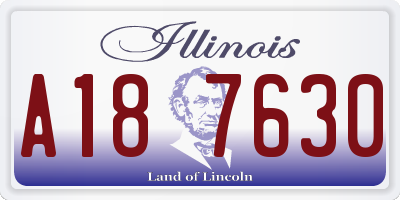 IL license plate A187630