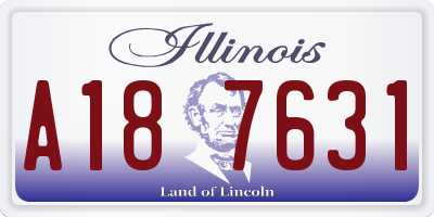 IL license plate A187631