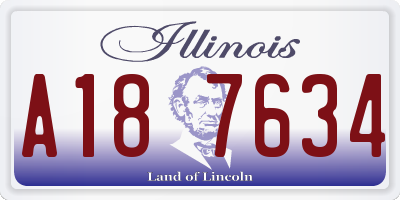 IL license plate A187634
