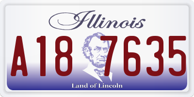 IL license plate A187635