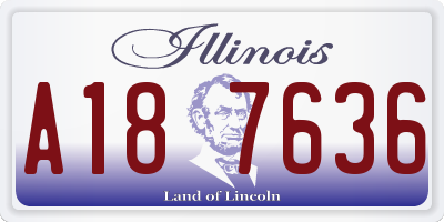IL license plate A187636