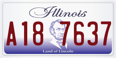 IL license plate A187637