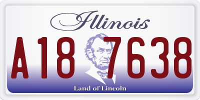 IL license plate A187638