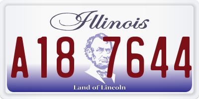 IL license plate A187644