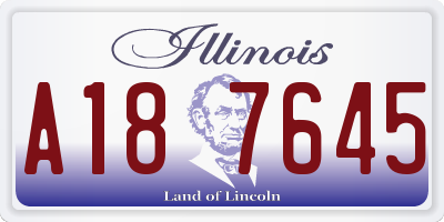 IL license plate A187645