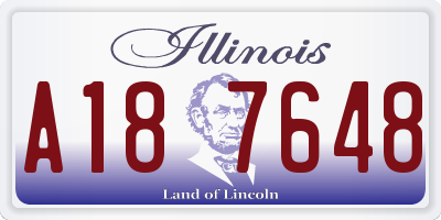 IL license plate A187648
