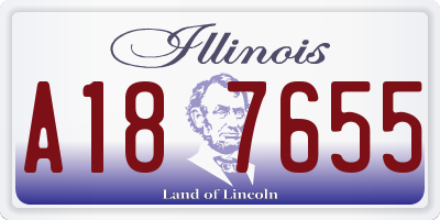 IL license plate A187655