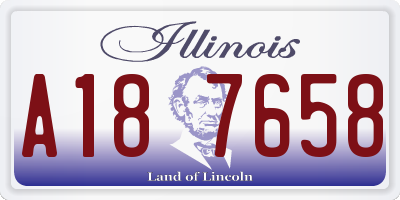 IL license plate A187658