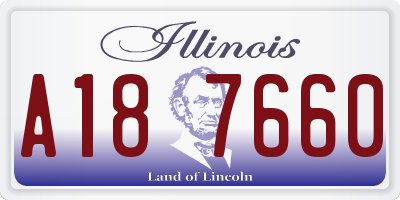 IL license plate A187660