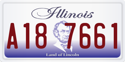 IL license plate A187661